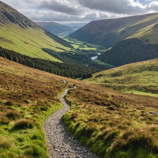Quels sont les meilleurs itinéraires pour une randonnée dans les montagnes de Wicklow, Irlande?